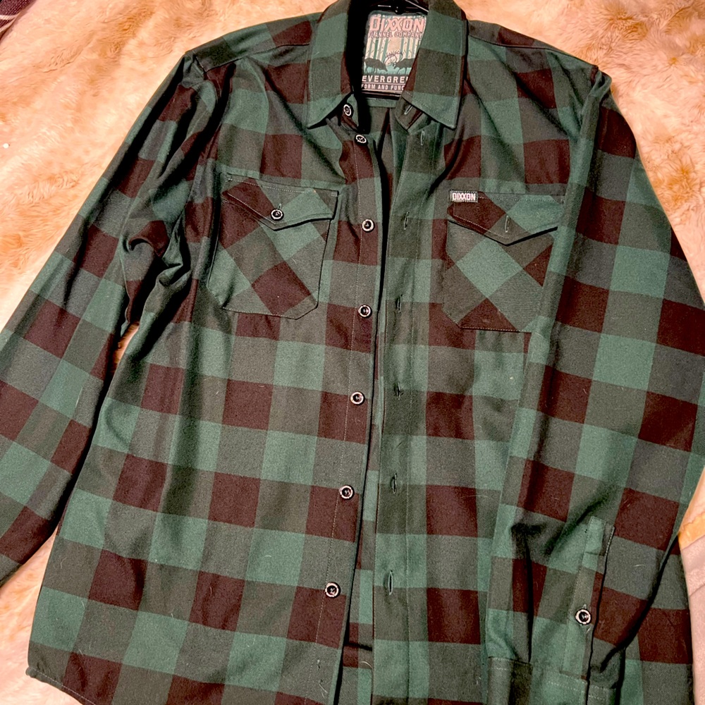 Evergreen Dixon button down large size men’s